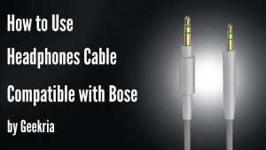 Geekria Audio Cable Compatible with Bose QuietComfort Ultra QC SE QC 45 QC 35 II SoundLink II Headphones Cable 2.5mm to 3.5mm Braided Nylon Replacement Stereo Cord (4ft/1.2m)