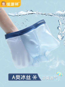 Hengyuanxiang Boys Ice Silk Cotton Underwear Breathable Antibacterial Summer Shorts Boxer Briefs Comfortable Innerwear for Kids