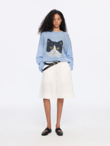 ULD | Vintage Cat Print Boyfriend Tshirt