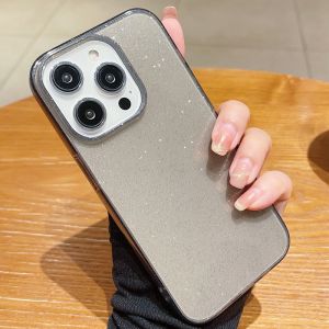 CrashStar Fashion Glitter Transparent TPU Soft Phone Case For iPhone 15 14 Pro Max Plus 13 12 11 Pro Max Mini XR X XS Max 7 8 Plus + SE 2020 Simple Sparkle Diamond Shockproof Phone Casing Cover Shell Hot Sale