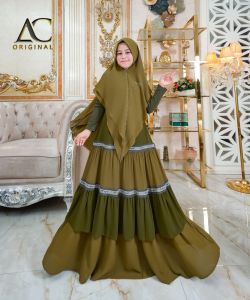 gamis syari atika series BY AC COLLECTION (ANAK) gamis premium