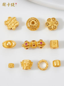 Traditional Sand Gold Mini Beads Bracelet Lucky Charm Woven Good Luck Bracelet Alloy Silver Gold Plated Small Decorative Piece