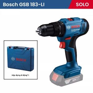 Bosch | Máy Khoan Điện Không Dây Bosch GSB 183-LI Mô-men Xoắn 56Nm Đa Năng Dùng Cho Gỗ Và Kim Loại