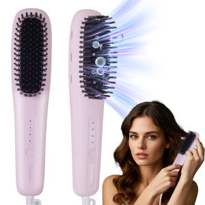 Hatteker | Hatteker Ion Straightening Comb Portable Home Use Negative Multi-temperature Adjustable Straightener New Model Hair Styling Tool