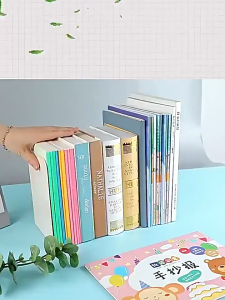 Book End Desk Organizer Books Stand Desktop Bookshelf Simple Stationery Holder Office File Rack-COZII