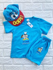 [พร้อมส่ง]ชุดเด็กชุดเซ็ต เสื้อยืด+กางเกง ลายกุ๊กน้อยน่ารัก 6สีให้เลือก ใส่ได้ทั้งเด็กผู้หญิงและเด็กผู้ชายผ้านุ่มใส่สบายไม่ร้อน