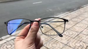 [Video+Ảnh Thật+Video Thật] Kính Giả Cận-Gọng Kính Kim Loại Chắc Chắn Siêu Bền Kèm Tròng 0 độ Bảo Vệ Mắt Chống Ánh Sáng Xanh