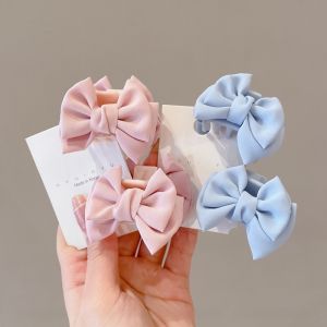 เครื่องประดับผมรูปผีเสื้อสไตล์เจ้าหญิงสำหรับผู้หญิง ตัวติดผมสไตล์เกาหลี วัสดุซาติน เครื่องประดับผมที่สวมใส่สบายและสวยงาม