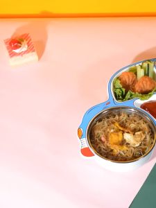 อุปกรณ์รับประทานอาหารสำหรับเด็ก จานและชาม ถาดอาหาร ชามทานข้าว สเตนเลส ชามหัดกิน อยากอาหาร สีสันสดใส มีของพร้อมส่ง