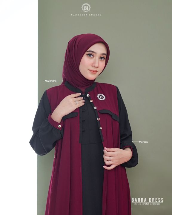 Terbaru BARRA DRESS dress cantik Nadheera Luxury Lazada Indonesia