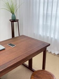 LANJUXIN | Bàn Ăn & Làm Việc Gỗ Nguyên Miếng Phong Cách Trung Quốc Mới