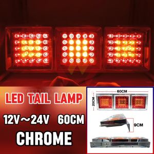 Lampu Belakang LED 12V~24V Chrome Brake/Signal/Reverse Hino Nissan Lorry Tail Lamp PRICE FOR 1 PC 60CM