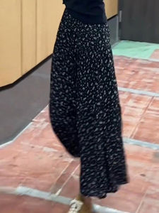 Shalldoer | Váy dài không tay họa tiết hoa thời trang đa năng cho nữ mùa hè 2025 Váy midi cạp cao cạp chun xếp nếp