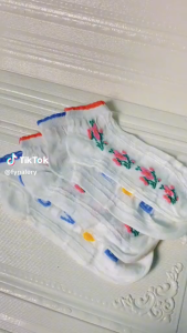DRKS136 Kaos Kaki Wanita Semata Kaki Motif Kaos Kaki Ankle