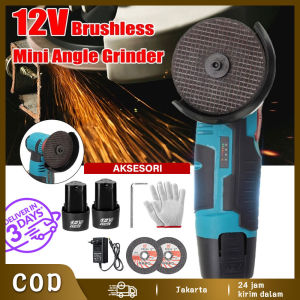 Angle Grinder Cordless Gerinda Cordless Brushless Mesin Potong Dengan Diamond Alat Pemotong Alat Listrik Rumah Tangga Mini Kecil Mesin Pemotong Penggiling Ringan Mesin Pembersih Jahitan Tangan Penggiling Baterai Lithium Angle Grinder