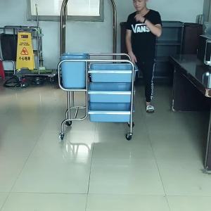 Reinforced Restaurant Dish Collection Cart