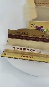 OHIS Eco-Unbleached 110/78mm Rolling Paper with Tips 32/50 Leaves per Booklet
