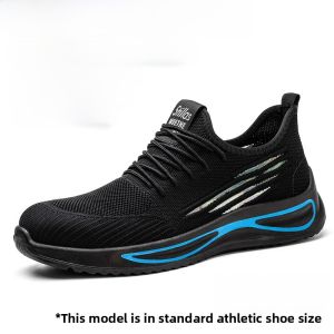 Ultra-Light Mens Safety Shoes Breathable Steel Toe Anti- Puncture Anti-smash Work Boots Comfortable Construction Site Shoes