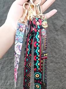 Luxury Mobile Phone Clip Antilost Retro Pattern Strap Crossbody Long Straps Adjustment Length Hanging Neck Lanyard For Phone