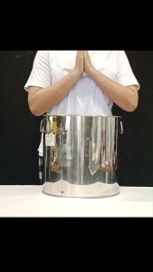 หม้อก๋วยเตี๋ยว สแตนเลส เกรด 304 ( สแตนเลสแท้ ) มีปีก รูปร่างที่สวยงาม