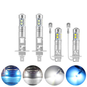 KEVANLY | 2pcs H1 H3 LED Bulb Fog Lights 6000K White For Car Headlight Bulbs 12V Lighting LED 3030 Chip Bulb 8000K Ice Blue