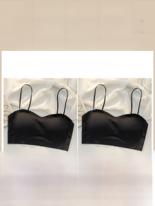 Beauty Back Underwear Fashion Tape Womens Vest-Style Summer Thin Bra Spaghetti Strap Small Sling Seamless Tube Top One Tube Top