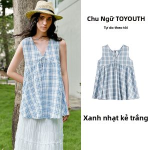 Toyouth | Áo Blouse Vòng Cổ V Không Tay Mới Hè