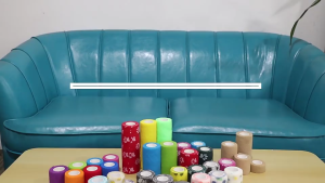 แพ็ค 3 ม้วนถูกกว่า ขนาด 2 นิ้ว ยาว 4.5 เมตร แบบมีลาย ผ้าพันแผลสัตว์เลี้ยง เทปยืดพัน นักกีฬา Sport bandage