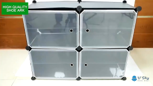 Clean store Dustproof Shoe Rack Storage Cabinet Screwless Transparent Drawer Type Stackable Large Size Storage Cabinet