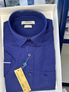 Áo ngắn tay lai ngang 6N0726 phom regular fit