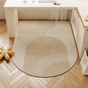 VIKAMA ครีมสไตล์ High-End โต๊ะเก้าอี้ล้อเลื่อนพรม Anti-SLIP และสวมใส่แผ่นพื้นตกแต่งบ้าน