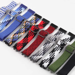 Tali untuk Huawei Smart Band 10 9 Gelang Nilon Dapat Disesuaikan dan Elastis Gelang Loop Kepang Huawei Band 8 Pria Wanita