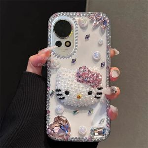 Luxury Rhinestone Cartoon Huawei Nova13 pro Mate60 pro Phone Case Transparent Shell Creative Cute Style Acrylic Protective Cover