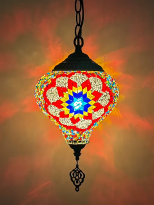 Moroccan Turkish Style Retro Vintage Kitchen Pendant Light E27 Base Mediterranean Style Decoration Mosaic Hanging Lamp