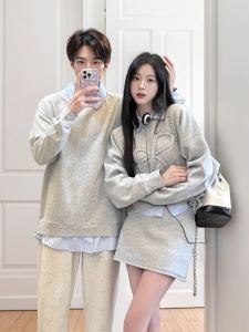 Niche Design Couple Clothes Fall K-style Sweater Dress Two-piece Set French One Dress Ins Trendy