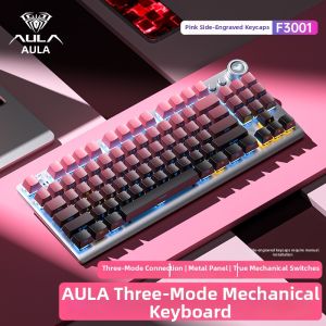 AULA | Wireless Tri-Mode Side-Engraved Gradient Keycap RGB Mechanical Keyboard 87 Keys