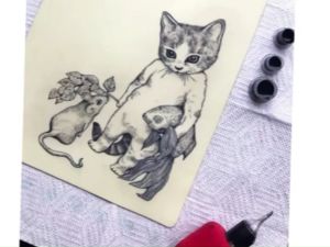 ราคาต่อ 5 ชิ้น หนังฝึกสัก หนังเรียบ แผ่นซิลิโคน แผ่นหนังเทียม อุปกรณ์สัก เครื่องสัก สีสัก ชุดสัก สิ่งของที่จำเป็นต้องใช้เวลาสัก