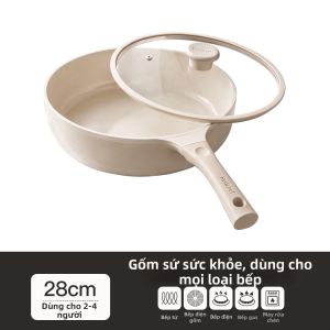 Redchef | Chảo Không Dính cho Bếp Điện và Bếp Gas Đáy Phẳng Không Có Lớp Phủ