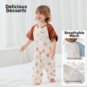 Bamboo Cotton Short Sleeve Legged Baby Sleeping Bag Class A