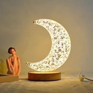 1-2PCS Bedroom 3Color Touch Dimming Night Light Girls Kids Room Home Decor Bedside LED Ambient Table Moon Stars Atmosphere Lamp