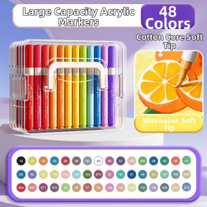 MINGZHUO | Non-Bleeding Washable Erasable Marking Pens 36 Colors
