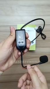 Mic trợ giảng không dây Loa trợ giảng không dây Micro không dây cài tai đa năng cho máy trợ giảng loa kéo máy tính amply sử dụng sóng FM XXD-18- Mic trợ giảng không dây FM cài sau đầu đeo tai micro kết nối với loa có FM (radio)