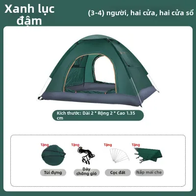 Lều Gia Đình Tự Động Chống UV và Côn Trùng cho 3-4 Người