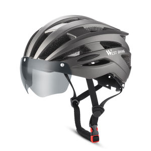 West Biking | Riding Helmet with Goggles for Mountain and Road Bicycle