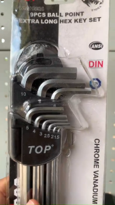 1.5-10mm Bộ lục giác 9 chi tiết Top TW-21009A dùng để siết mở các loại bu lông ốc vít đầu lục giác chìm.