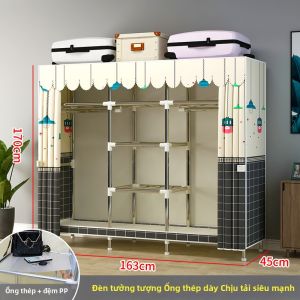 DANBIYIN | Khung Tủ Áo Chống Bụi Dễ Lắp Ráp