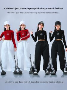 YUZHOUTUO | Fashionable Street Dance Outfit for Girls with Crop Top and Long Sleeves