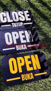 Sign Signate Open Close 3D Timbul 3 Layer - Bahan Acrylic Premium dan Berkualitas Minimalis