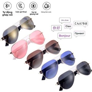 Kính Âm Thanh Thể Thao Bluetooth Thông Minh Tai Nghe Phát Nhạc Không Dây Tai Nghe Chống Ánh Sáng Xanh Kính Râm Chống Tia Cực Tím Dành Cho Nam Và Nữ