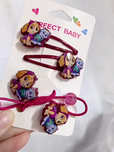 PAW Patrol Girls Hair Clips Barrettes Hair Clips Cartoon Design Hairpins for Kids Hair Ties Hair Rubber Bands for Toddler
